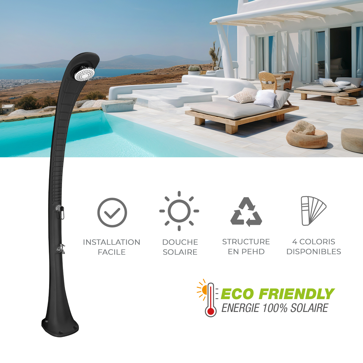 Douche solaire eco-friendly